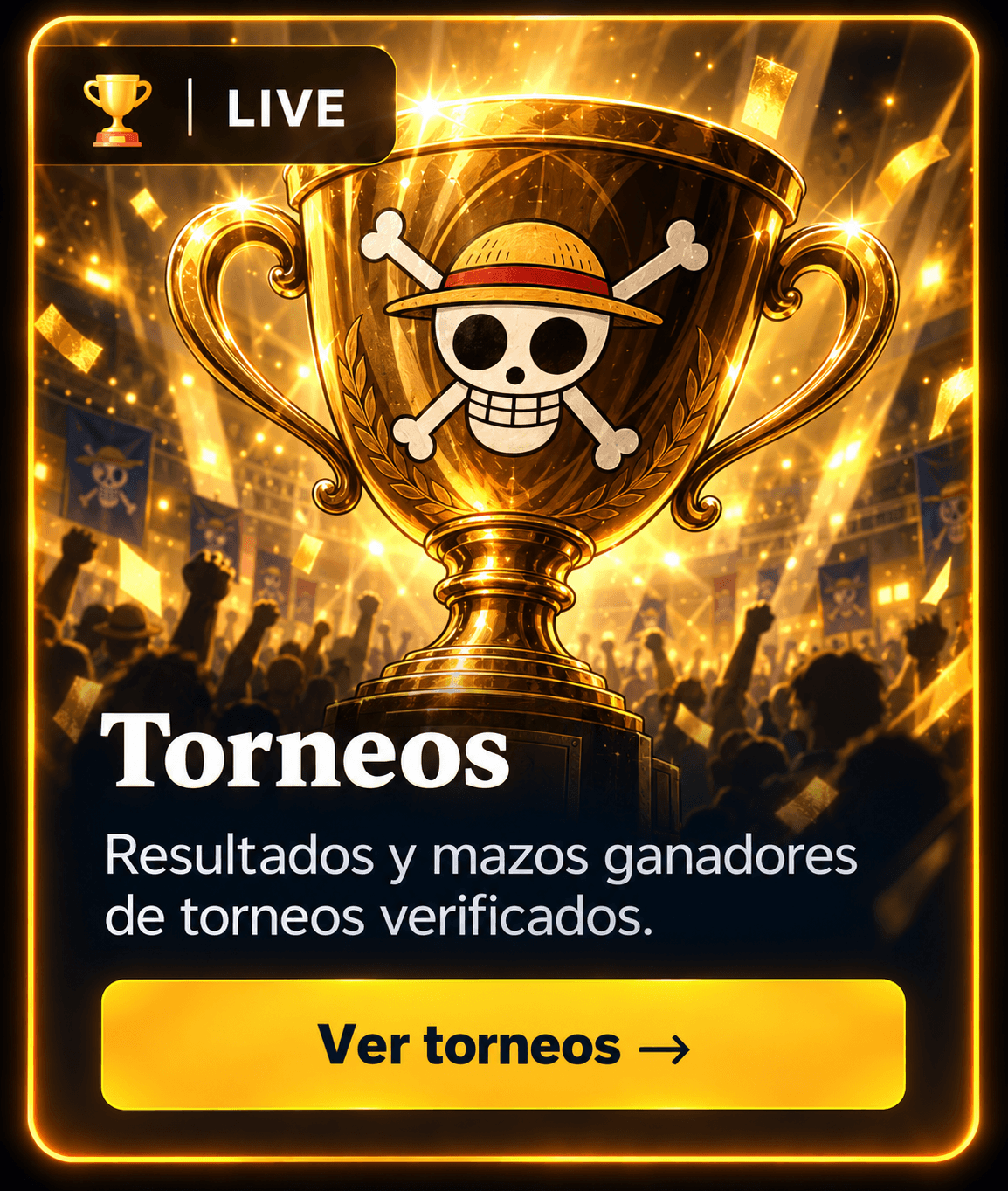 Torneos — Resultados y mazos ganadores de torneos verificados.