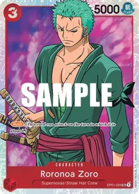 OP01-025 Roronoa Zoro Personaje Rush Rojo One Piece TCG Romance Dawn
