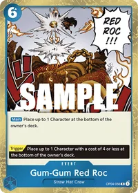 OP04-056 Gum-Gum Red Roc One Piece TCG