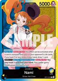 OP11-041 Nami Líder Azul Amarillo One Piece TCG