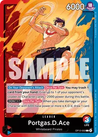 OP13-002 Portgas D. Ace One Piece TCG