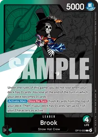 OP15-022 Brook SR carta auténtica One Piece TCG