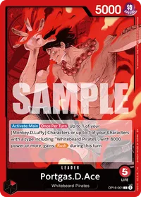 Portgas D. Ace Lider OP16-001 One Piece TCG