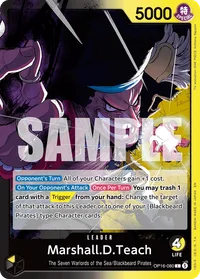 Marshall D. Teach Lider OP16-080 One Piece TCG