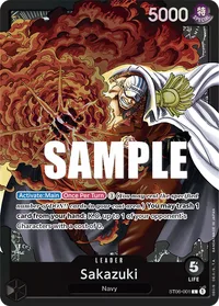 ST06-001 Sakazuki Líder Negro One Piece TCG