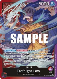 ST10-001 Trafalgar Law Líder Rojo Morado One Piece TCG